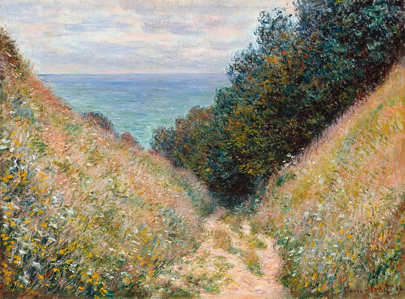 Straße bei La Cavée, Pourville, Claude Monet von Meisterhafte Meister