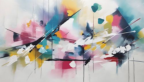 Schilderij kleurrijk abstract