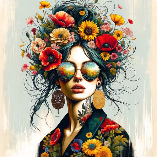 She Loves Flowers V by Art Studio RNLD