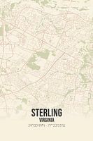 Vintage map of Sterling (Virginia), USA.
