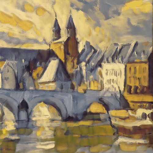 OLV and the Saint Servatius Bridge by Nop Briex