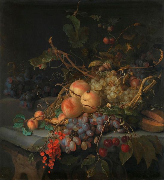 Stilleben mit Früchten, Jacob van Walscapelle von Meesterlijcke Meesters