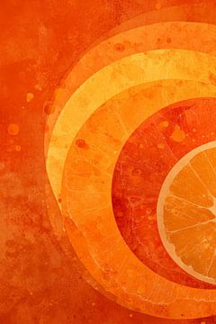 Abstrakte Orange in warmem Orangeton