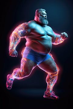 Neon Sterkman van BEARpictureart