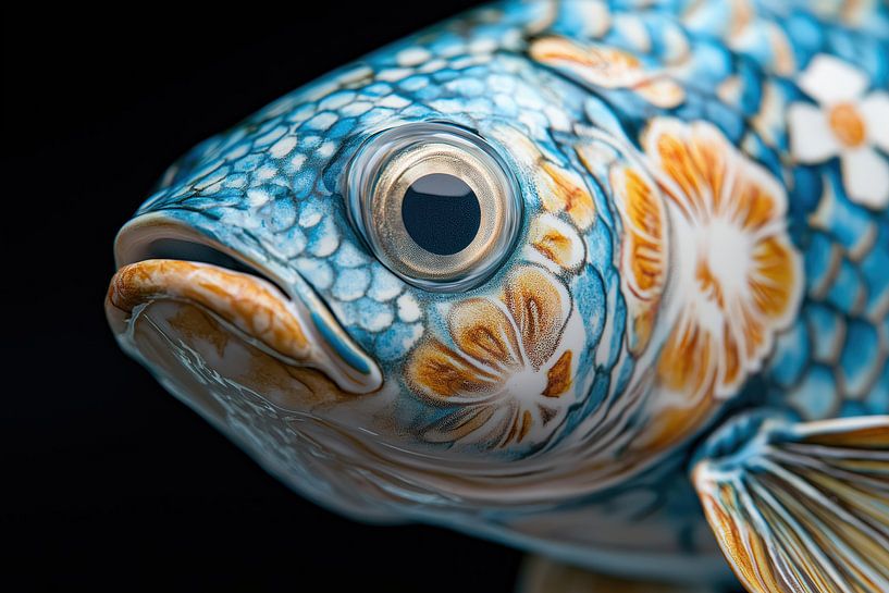 Fisch in Delfter Blau von Bert Nijholt