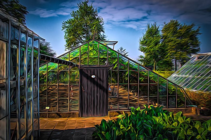 Westland Art #07. Historic grape greenhouse at the Westland Museum. by Nicolaas Digi Art