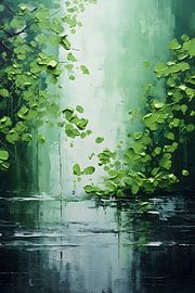 Abstract green by NJ Midnight Studio