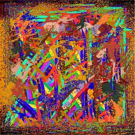 Senkrechte und waagerechte farbige und geometrische Formen von EL QOCH