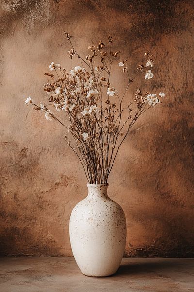 Dried flowers in ceramic vase by Imperial Art House