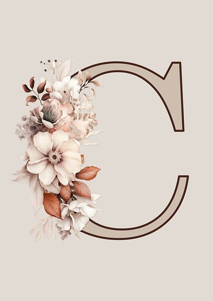 Bohemian initial: C - Art for children by Digital Art Lover