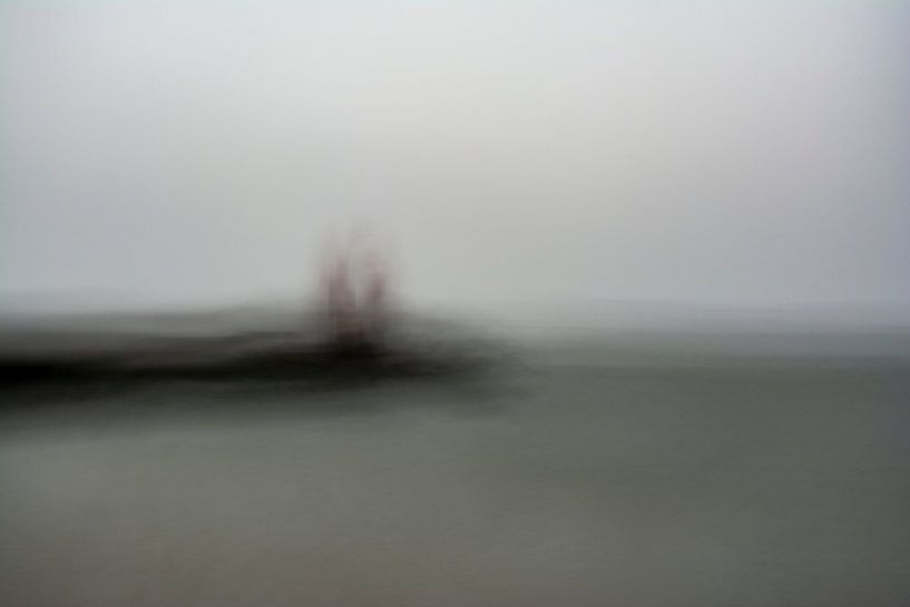 Photo peinte d'une jetée en mer par Ton de Koning