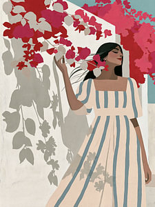 Unter der Bougainvillea