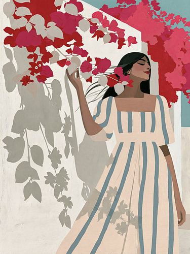 Onder de Bougainvillea