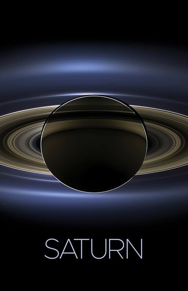 STK205501S-Solar system poster of Saturn. by Stocktrek Images