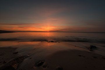 Zonsondergang op de Brouwersdam in Ouddorp von Albert van der Spaan