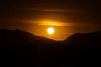 Een prachtige zonsondergang in Panama stad.