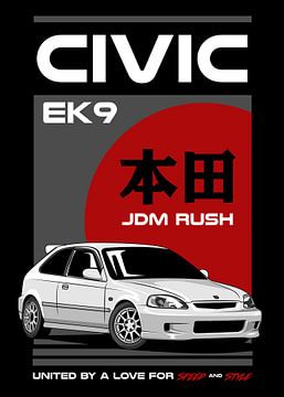 Honda Civic Type R EK9 JDM auto van Adam Khabibi