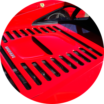 Detail op een rode Ferrari F355 sportwagen van Sjoerd van der Wal Fotografie