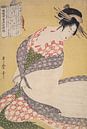 Frau in weißem Mantel, Kitagawa Utamaro  von Liszt Collection Miniaturansicht