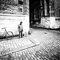 Street musician Utrecht Domstad