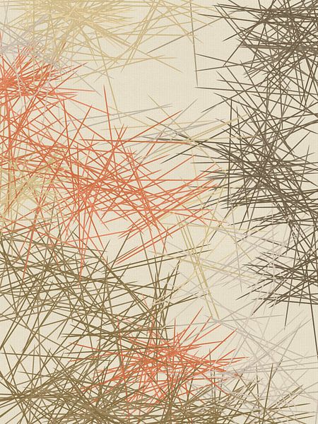 Kleurrijke abstracte minimalistische kunst in warme pasteltinten van Dina Dankers