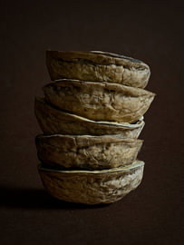 A pile of walnut shells by Evelien Brouwer