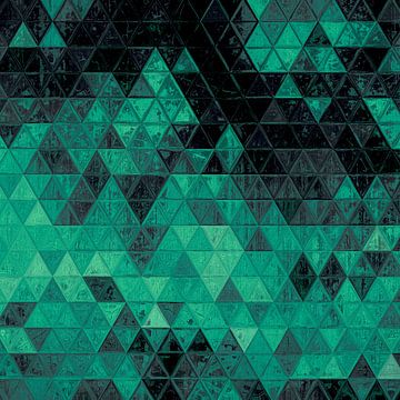 Mozaïek driehoek donkergroen #mosaic van JBJart Justyna Jaszke