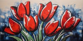 Tulipes abstraites sur Imagine