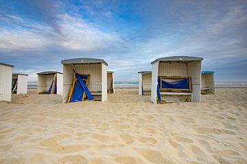 strandhütten am strand von katwijk am meer von Gerard De Mooij