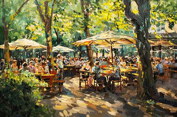 Zomerse middag op het terras