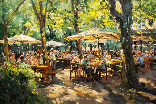 Zomerse middag op het terras