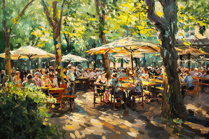Sommernachmittag auf der Terrasse von Vlindertuin-Art