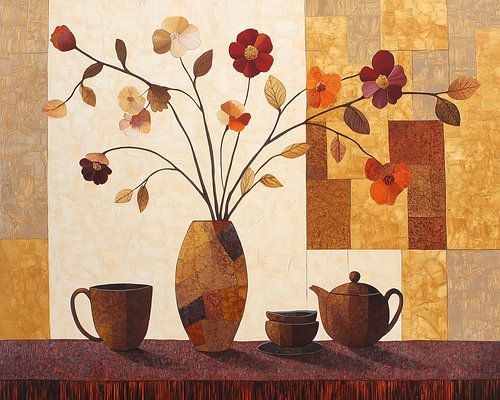 Bloemen Vaas | Tea Table with Flowers