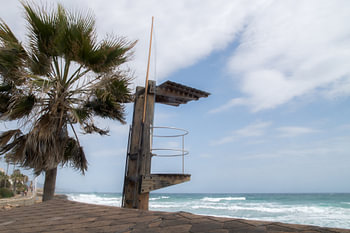 Point de vue sur la plage.