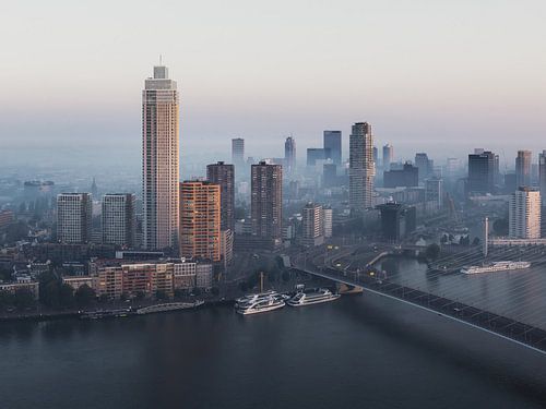 Rotterdam - City view - Skyline Rotterdam - Low fog - Marja Suur (10)