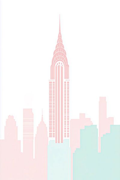 Pastel City New York by Thea
