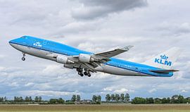 Abflug KLM Boeing 747-400 Stadt Shanghai. von Jaap van den Berg