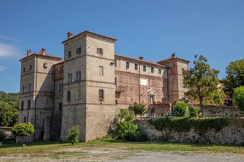 Kasteel of Saliceto, Piemont, Italië