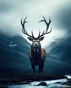 Hirsch in der Natur