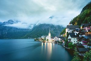 Bewolkte avond Hallstatt