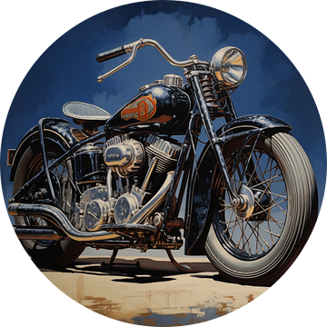 Harley Davidson Knucklehead 1936 van TheXclusive Art