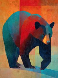 Bear Abstract by Abstract Painting