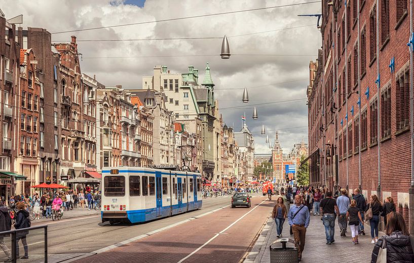 HDR van Damrak in Amsterdam van John Kreukniet