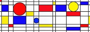 red, blue and yellow