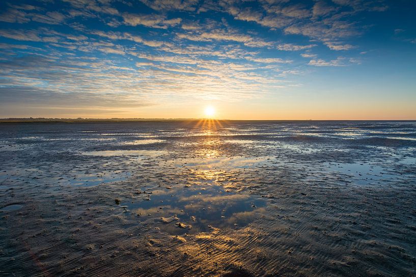 Sonnenaufgang am Wattenmeer von Martin Wasilewski