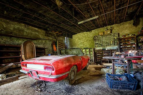 Fiat 850 Spider 1e serie,  garagevondst van Tilly Meijer