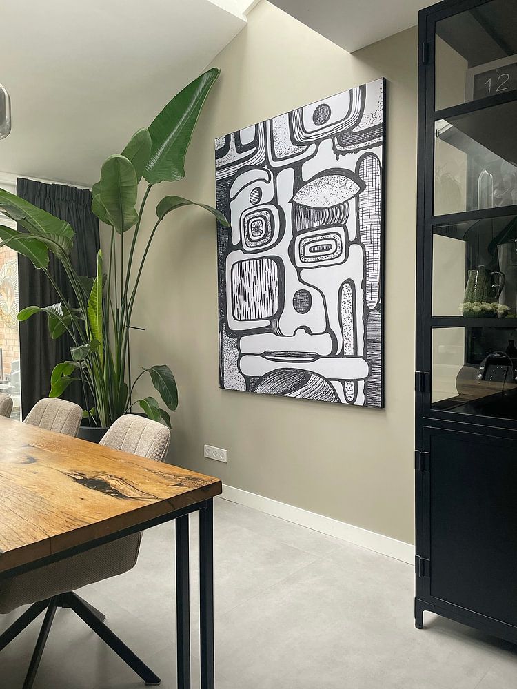 Abbildung 5 | Abstraktes Porträt schwarz/weiß  von Henriëtte Mosselman 