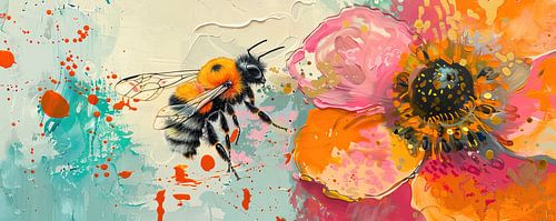 Bee and Flower by Wonderful Art