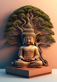 Buddha The Peace of Tree by Art Kingdom