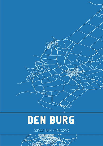 Blueprint | Map | Den Burg (North Holland) by Prints of Place